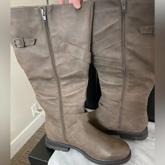 2 Lips Too Taupe Over the Knee Boots - Picture 6 of 6